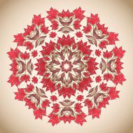 Ethno round pastel ornament?