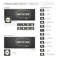 SOCIAL MEDIA FUNPAGE ELEMENTS chalkboard N2