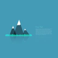 Simple Abstract Mountain Background with Place for Your Text