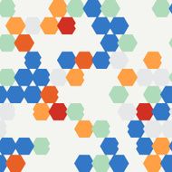 seamless texture of colored hexagon