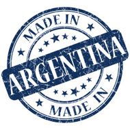 Made In Argentina blue stamp