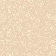 Seamless Connected curls pattern - beige and white colors N2