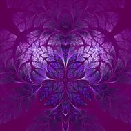 Fabulous fractal pattern in purple Collectiont - tree foliage N2