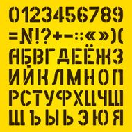 Letters And Numbers Painted Stencils