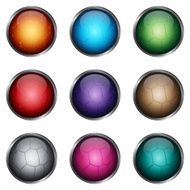 Set stylized glossy buttons