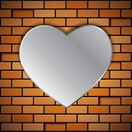 Brick wall with heart