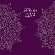 Design purple invitation merry Christmas vector N3