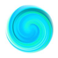 Blue Round Spiral Form