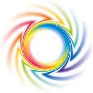 Abstract colorful background Vector swirl frame of rainbow spectrum