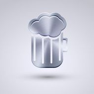 Vector full metal icon on blue background Eps10 N95
