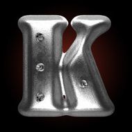 vector metal construction figure k N2