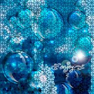 Blue abstract air bubbles background