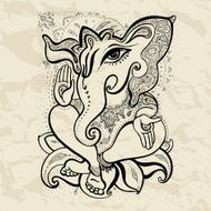 Ganesha Hand drawn illustration N16