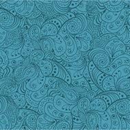 Blue abstract floral seamless pattern Vector illustraction N2