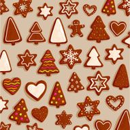 Christmas Gingerbread Cookie Pattern