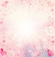 Valentine Hearts Abstract Pink Background N2