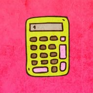 Calculator on Grunge Background N2