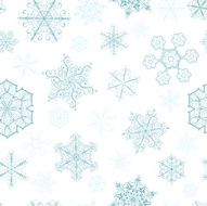 Christmas seamless pattern with big and small snowflakes N9