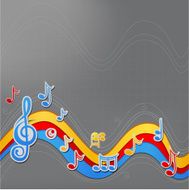 Paper music background