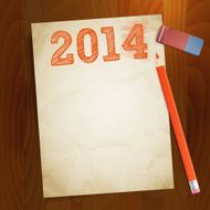 vintage paper width 2014 new year
