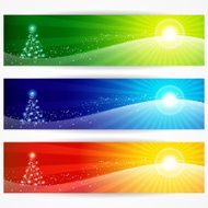 Abstract christmas banners N3