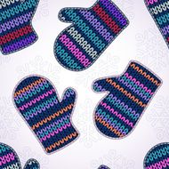 Knitted mittens Seamless texture N3