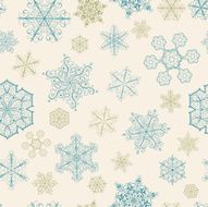 Christmas seamless pattern with big and small snowflakes N10