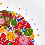 Planet Earth covered with bright flowers and meadows