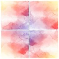 Set of Colorful water color painting background N611