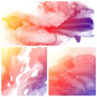 Set of Colorful water color painting background N617