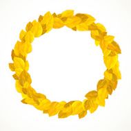 Round frame with autumn leaves Vector illustration N2