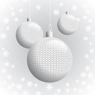 Three Knitted Christmas Balls N2
