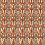 retro pattern with leaves