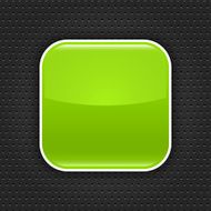 Green empty icon blank web internet button perforation metal texture