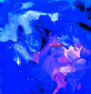 Abstract Watercolor nature painting N1340