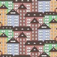 Multicolor city seamless texture