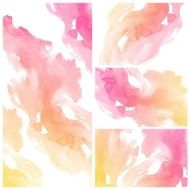 Set of Colorful water color painting background N626