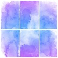 Set of Colorful water color painting background N628