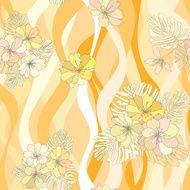 flower wavy pattern in 1970s style N2