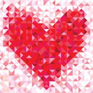 Seamless love pattern of geometric heart