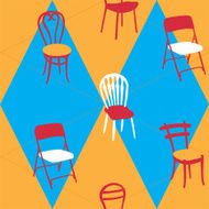 Seamless Pattern With Chairs N3