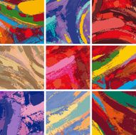 abstract painting background design set