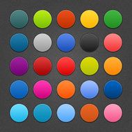 Empty satin circle icon web button shadow noise effect texture