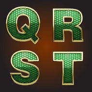 Vector golden figure with green N4