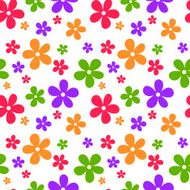 Seamless abstract pattern with flowers Vector illustration N2