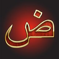 Vector golden Arabic figure N11