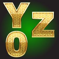 Vector golden figure set