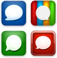 Web speech bubble app icons