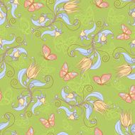Butterflies and flowers N10
