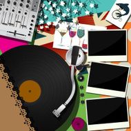 Abstract music theme background